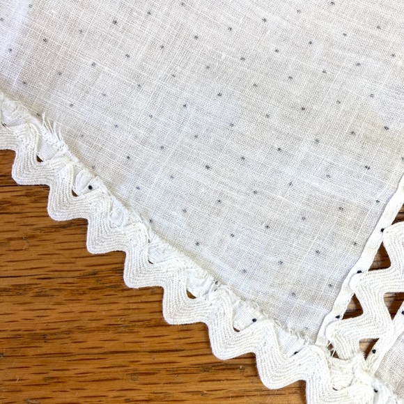 Vintage White & Black Polka Dot Apron Sz M/L - Picture 6 of 7